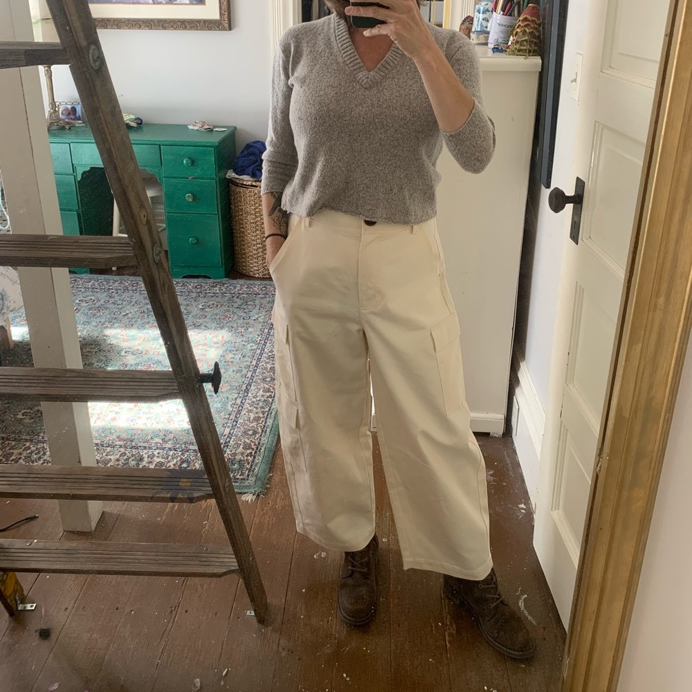 Lee Mathews Cream Trousers